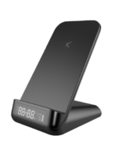 KSIX CARGADOR INALAMBRICO  y DESPERTADOR QUICK 15W NEGRO