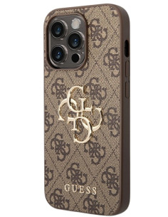 GUESS CARCASA 4G BIG LOGO IPHONE 16 PRO MARRON 2