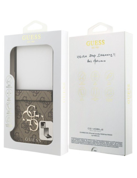 GUESS CARCASA 4G SAMSUNG Z FLIP 7 MARRON