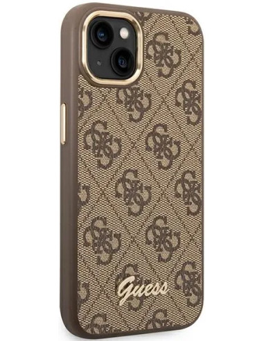 GUESS CARCASA 4G SCRIPT IPHONE 14 PLUS MARRON