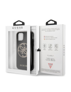 GUESS CARCASA GLITTER 4G IPHONE 11 PRO / X / Xs NEGRO 2