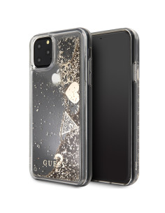 GUESS CARCASA GLITTER HEARTS IPHONE 11 PRO / X / Xs ORO