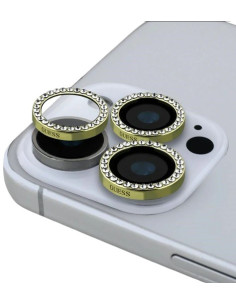 GUESS PROTECTOR CAMARA IPHONE 16 PRO/MAX DORADO