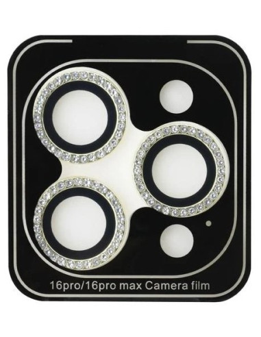 GUESS PROTECTOR CAMARA IPHONE 16 PRO/MAX DORADO