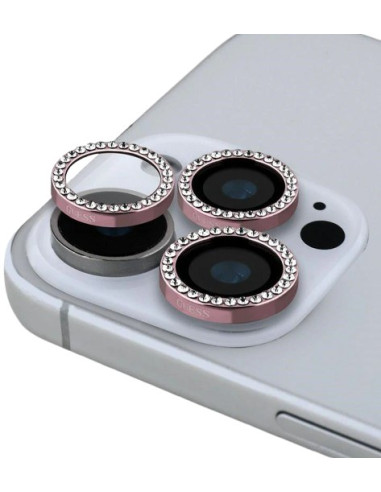 GUESS PROTECTOR CAMARA IPHONE 16 PRO/MAX ROSA