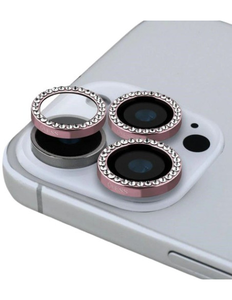 GUESS PROTECTOR CAMARA IPHONE 16 PRO/MAX ROSA