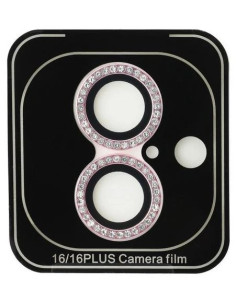GUESS PROTECTOR CAMARA IPHONE 16/PLUS ROSA 2