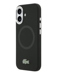 LACOSTE CARCASA MAGSAFE SILICONE CROC IPHONE 17 NEGRO