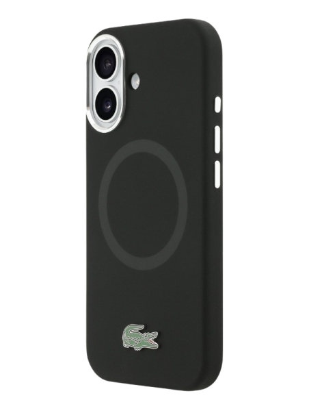 LACOSTE CARCASA MAGSAFE SILICONE CROC IPHONE 17 NEGRO