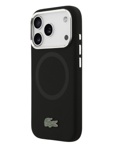 LACOSTE CARCASA MAGSAFE SILICONE CROC IPHONE 17 PRO NEGRO