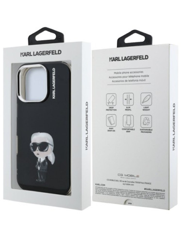 KARL LAGERFELD CARCASA AQUARELLE IPHONE 16 PRO MAX NEGRO