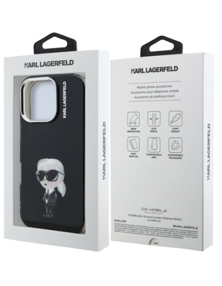 KARL LAGERFELD CARCASA AQUARELLE IPHONE 16 PRO MAX NEGRO