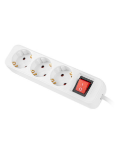 LANBERG REGLETA 3 TOMAS CON INTERRUPTOR 1.5M BLANCO