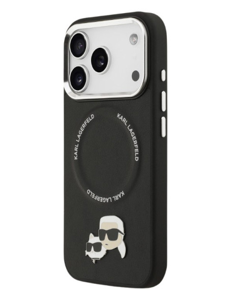 KARL LAGERFELD CARCASA MAGSAFE K&C PINS IPHONE 17 PRO NEGRO