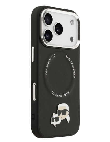 KARL LAGERFELD CARCASA MAGSAFE K&C PINS IPHONE 17 PRO NEGRO