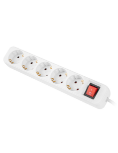 LANBERG REGLETA 5 TOMAS CON INTERRUPTOR 3M BLANCO