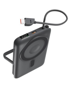 KSIX BATERIA AUXILIAR MAGNETICA 10000mAh / PD 22,5W / USBc / SOPORTE