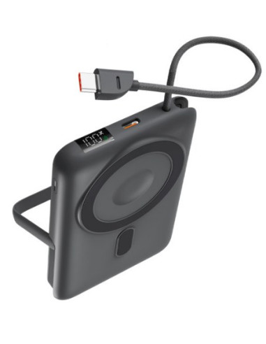 KSIX BATERIA AUXILIAR MAGNETICA 10000mAh / PD 22,5W / USBc / SOPORTE