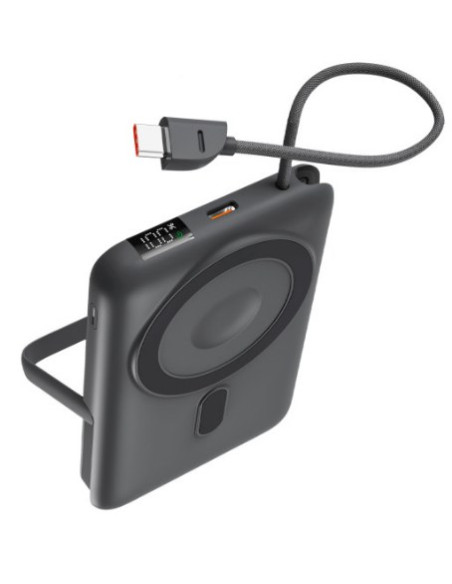 KSIX BATERIA AUXILIAR MAGNETICA 10000mAh / PD 22,5W / USBc / SOPORTE