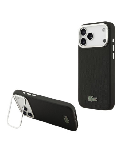LACOSTE CARCASA MAGSAFE SOPORTE CAMARA IPHONE 17 PRO NEGRO