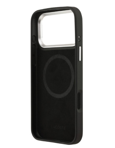 LACOSTE CARCASA MAGSAFE SOPORTE CAMARA IPHONE 17 PRO NEGRO