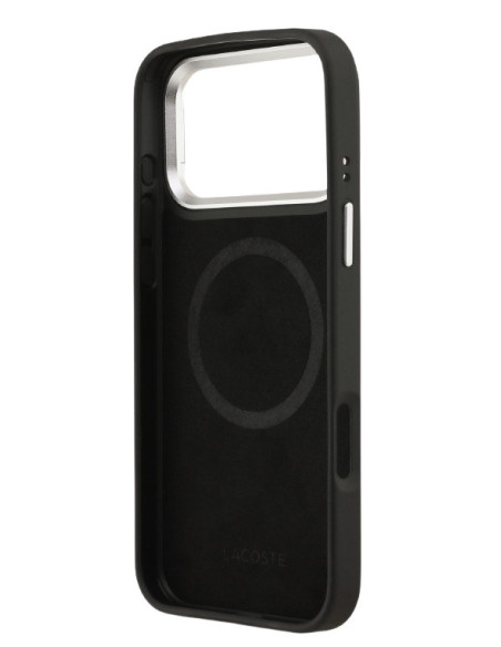 LACOSTE CARCASA MAGSAFE SOPORTE CAMARA IPHONE 17 PRO NEGRO