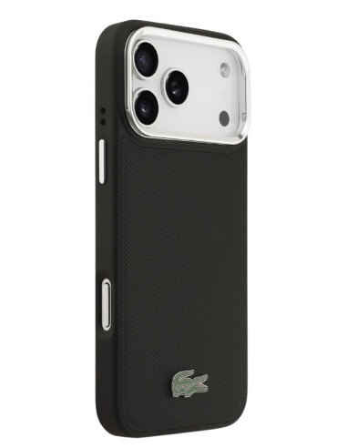 LACOSTE CARCASA MAGSAFE SOPORTE CAMARA IPHONE 17 PRO NEGRO