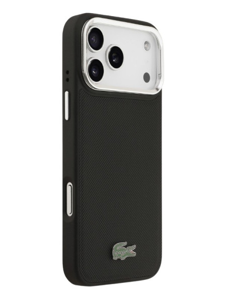 LACOSTE CARCASA MAGSAFE SOPORTE CAMARA IPHONE 17 PRO NEGRO