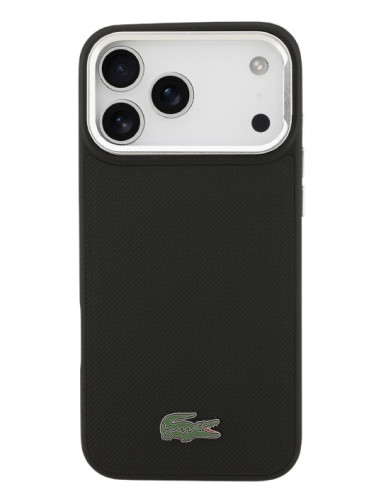 LACOSTE CARCASA MAGSAFE SOPORTE CAMARA IPHONE 17 PRO NEGRO