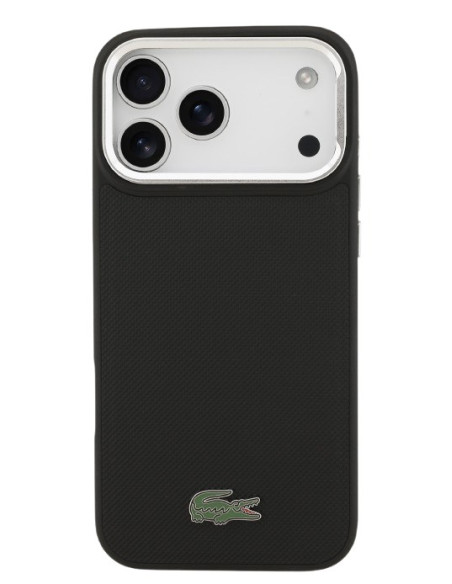 LACOSTE CARCASA MAGSAFE SOPORTE CAMARA IPHONE 17 PRO NEGRO