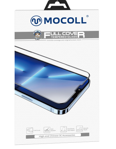 MOCOLL CRISTAL TEMPLADO IPHONE 16 PLUS / 15 PLUS NEGRO