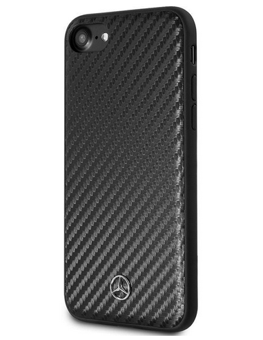 MERCEDES BENZ CARCASA CARBONO IPHONE 8/7/6/SE NEGRO