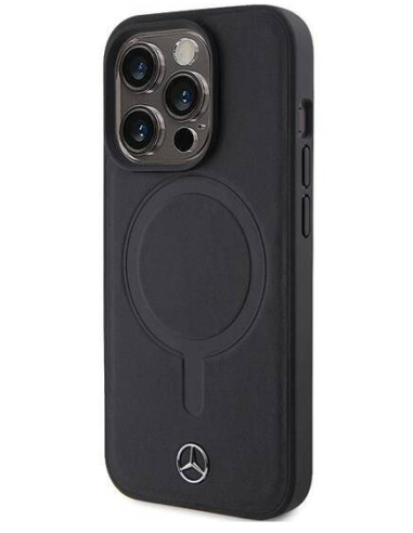 MERCEDES BENZ CARCASA MAGSAFE PLAIN IPHONE 15 PLUS NEGRO
