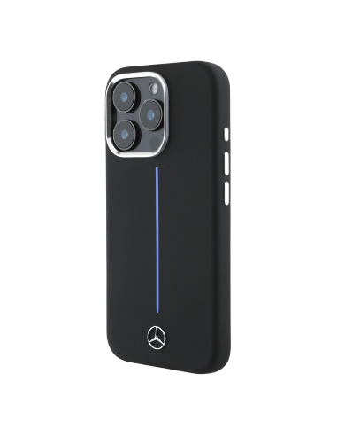 MERCEDES BENZ CARCASA MAGSAFE SILICONE STRIPE IPHONE 16 NEGRO