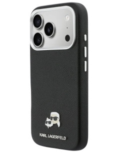 KARL LAGERFELD CARCASA MAGSAFE K&C PIN IPHONE 18 PRO MAX/17PRO MAX NEGRO