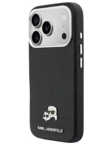 KARL LAGERFELD CARCASA MAGSAFE K&C PIN IPHONE 18 PRO MAX/17PRO MAX NEGRO