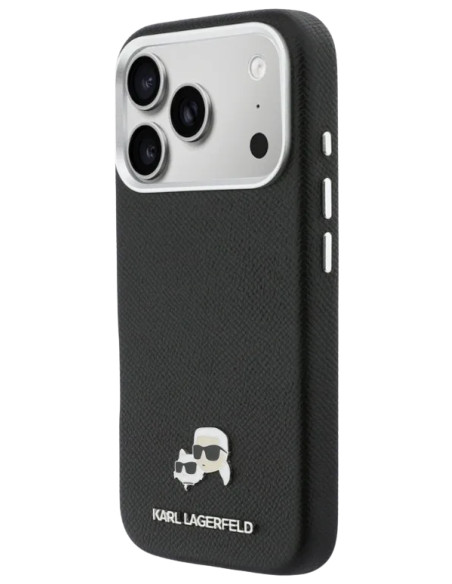 KARL LAGERFELD CARCASA MAGSAFE K&C PIN IPHONE 18 PRO MAX/17PRO MAX NEGRO