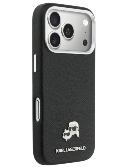 KARL LAGERFELD CARCASA MAGSAFE K&C PIN IPHONE 18 PRO MAX/17PRO MAX NEGRO