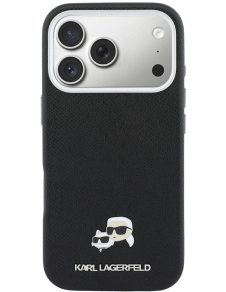 KARL LAGERFELD CARCASA MAGSAFE K&C PIN IPHONE 18 PRO MAX/17PRO MAX NEGRO