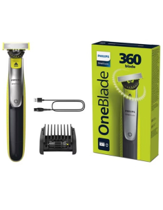 PHILIPS CORTABARBA ONEBLADE 360° / PEINE 5 LONGITUDES QP2734/23
