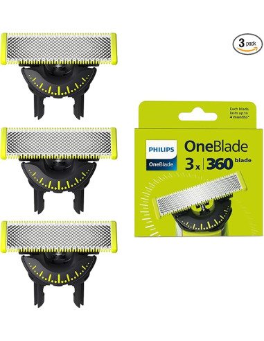 PHILIPS PACK 3 CUCHILLAS 360° PHILIPS ONEBLADE QP430/50