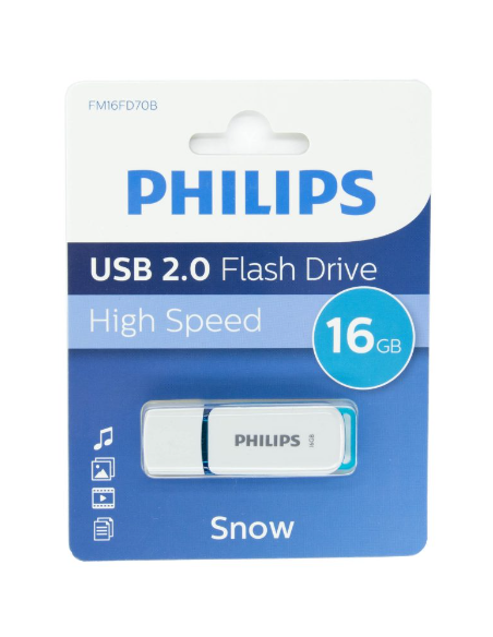 PHILIPS PENDRIVE 16GB SNOW OCEAN BLUE