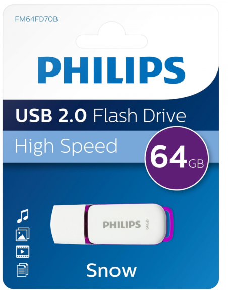 PHILIPS PENDRIVE 64GB MAGIC PURPLE