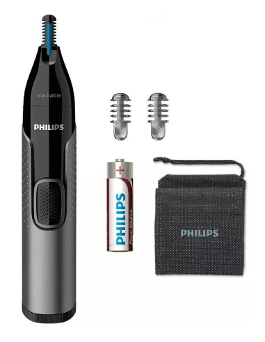 PHILIPS PERFILADOR DE NARIZ 3650 A PILAS + 3 ACCESORIOS