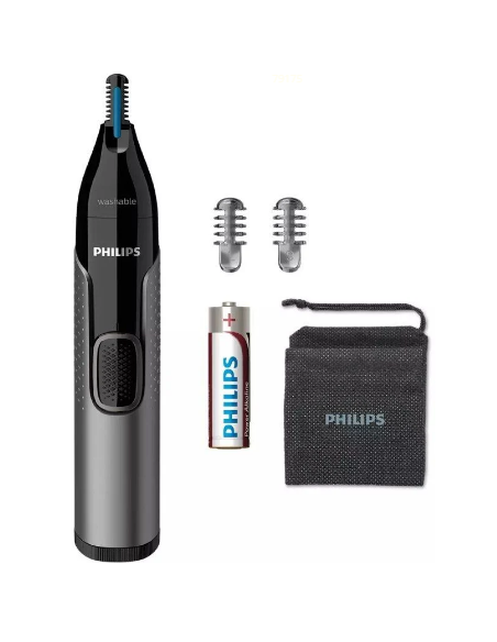 PHILIPS PERFILADOR DE NARIZ 3650 A PILAS + 3 ACCESORIOS