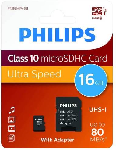 PHILIPS TARJETA  MICRO SD 16GB