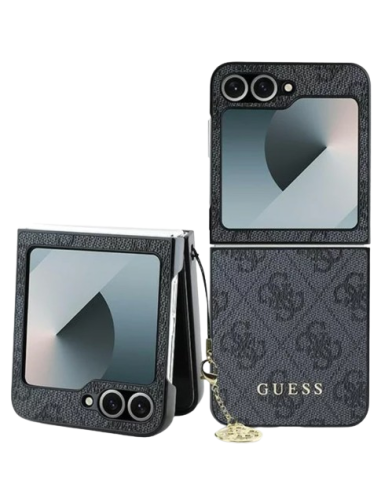 GUESS CARCASA 4G CHARM SAMSUNG FLIP 6 GRIS