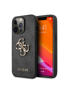 GUESS CARCASA 4G METAL LOGO IPHONE 14 PRO MAX GRIS
