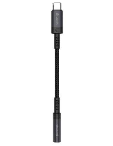 DEVIA ADAPTADOR IPURE TIPO C - JACK 3.5mm NEGRO