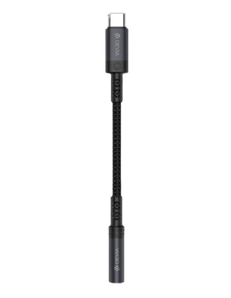 DEVIA ADAPTADOR IPURE TIPO C - JACK 3.5mm NEGRO